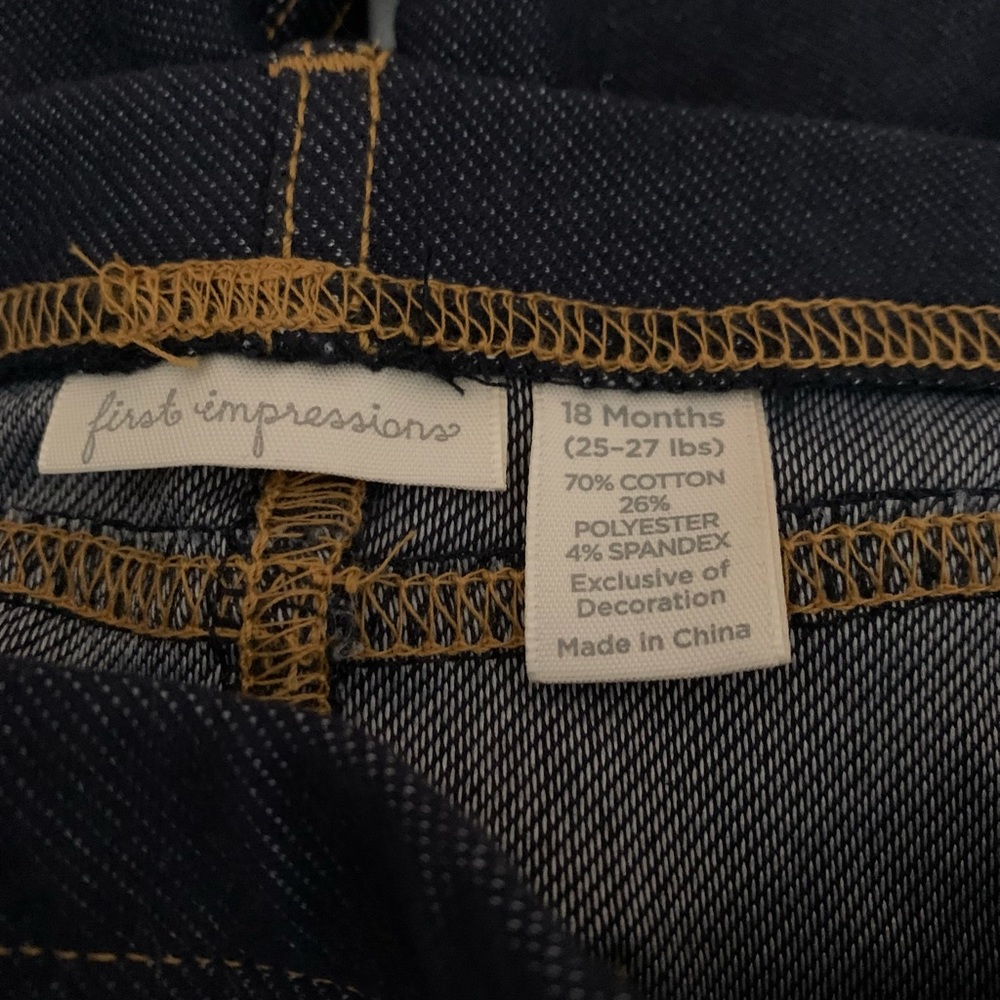 Baby Jeggings Dark Wash 18 months - Picture 2 of 7